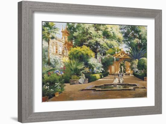 A Garden in Seville-Manuel Garcia Y Rodriguez-Framed Giclee Print