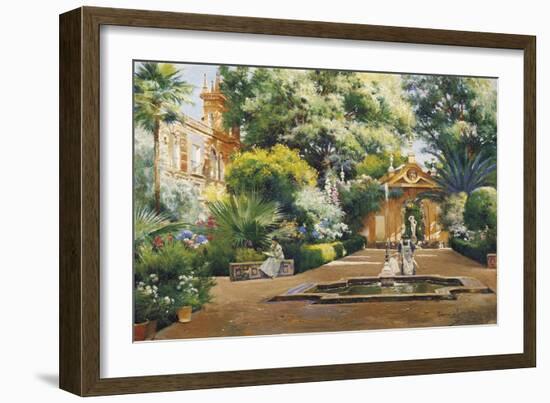 A Garden in Seville-Manuel Garcia Y Rodriguez-Framed Giclee Print