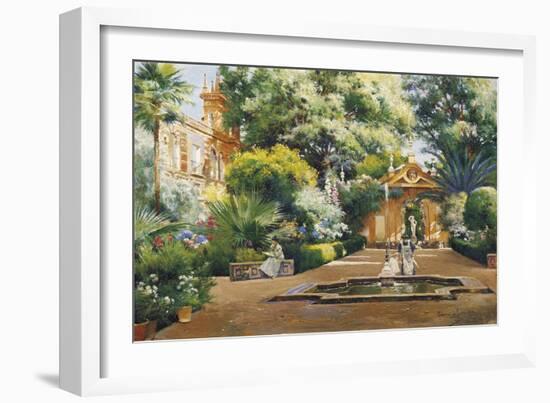 A Garden in Seville-Manuel Garcia Y Rodriguez-Framed Giclee Print