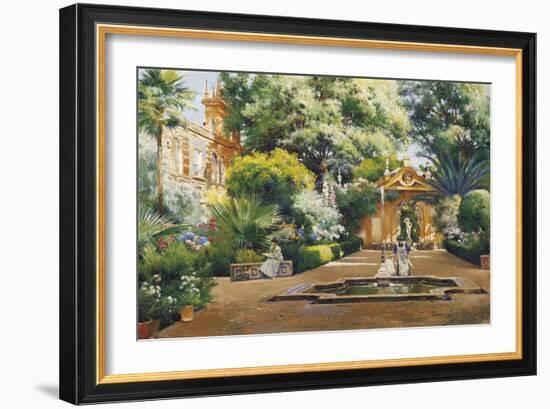 A Garden in Seville-Manuel Garcia Y Rodriguez-Framed Giclee Print