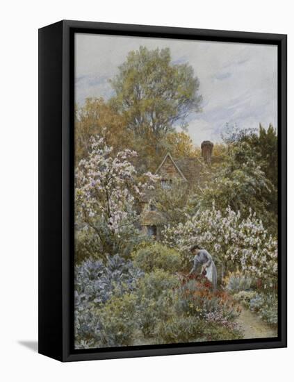 A Garden in Spring-Helen Allingham-Framed Premier Image Canvas