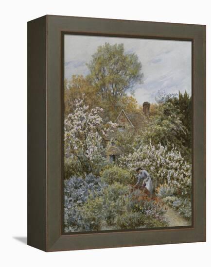 A Garden in Spring-Helen Allingham-Framed Premier Image Canvas