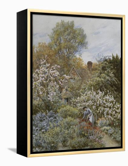 A Garden in Spring-Helen Allingham-Framed Premier Image Canvas