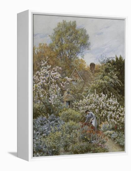 A Garden in Spring-Helen Allingham-Framed Premier Image Canvas