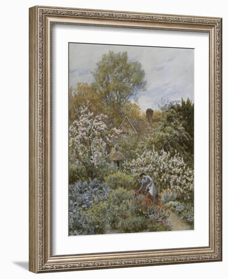 A Garden in Spring-Helen Allingham-Framed Giclee Print