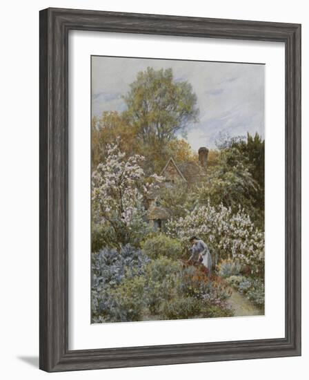 A Garden in Spring-Helen Allingham-Framed Giclee Print