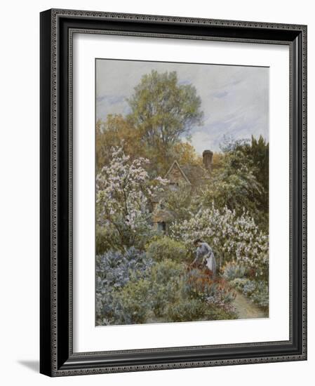 A Garden in Spring-Helen Allingham-Framed Giclee Print