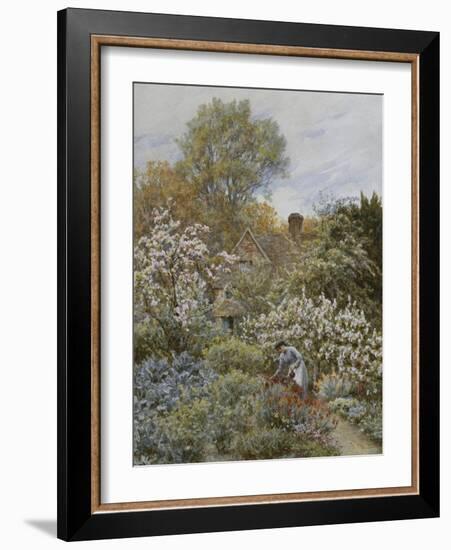 A Garden in Spring-Helen Allingham-Framed Giclee Print