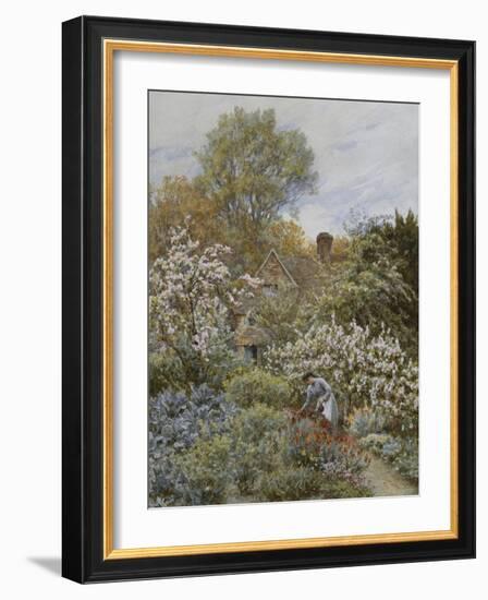 A Garden in Spring-Helen Allingham-Framed Giclee Print