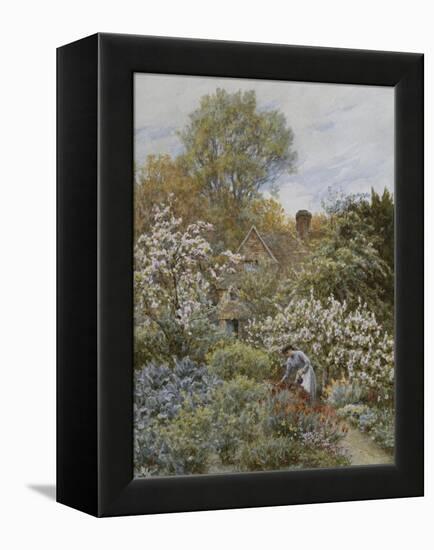 A Garden in Spring-Helen Allingham-Framed Premier Image Canvas