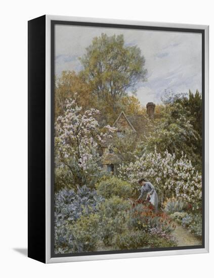 A Garden in Spring-Helen Allingham-Framed Premier Image Canvas