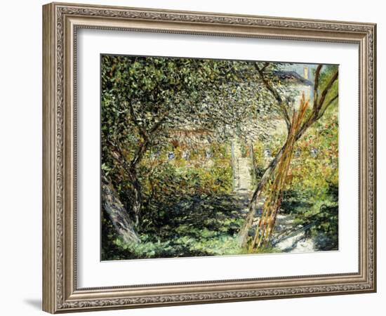 A Garden in Vetheuil; Le Jardin De Vetheuil, 1881-Claude Monet-Framed Giclee Print