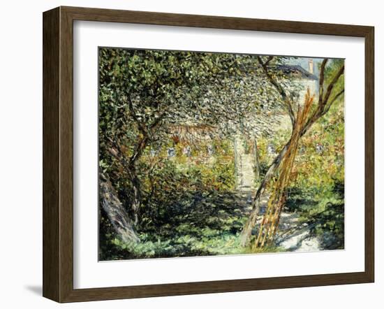 A Garden in Vetheuil; Le Jardin De Vetheuil, 1881-Claude Monet-Framed Giclee Print