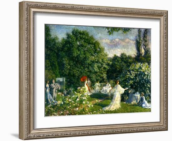 A Garden Party, C.1890-99-Philip Leslie Hale-Framed Giclee Print