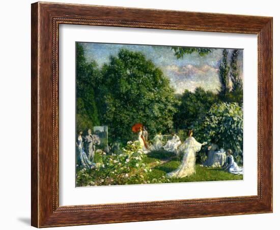 A Garden Party, C.1890-99-Philip Leslie Hale-Framed Giclee Print