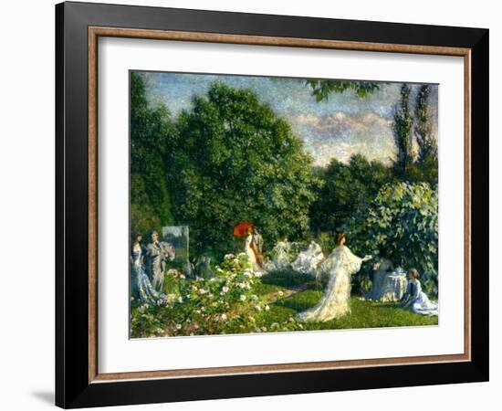 A Garden Party, C.1890-99-Philip Leslie Hale-Framed Giclee Print