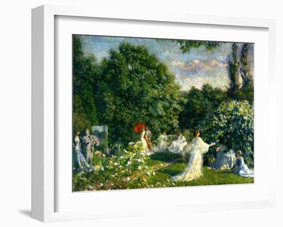 A Garden Party, C.1890-99-Philip Leslie Hale-Framed Giclee Print