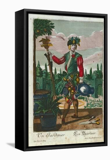 A Gardener, Allegorical Representation, C.1735-Martin Engelbrecht-Framed Premier Image Canvas