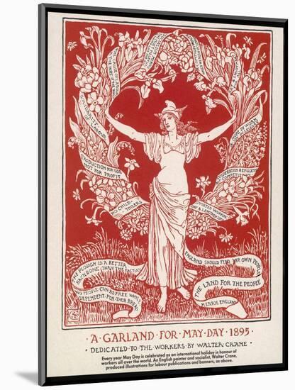 A Garland for May Day, 1895-Walter Crane-Mounted Photographic Print