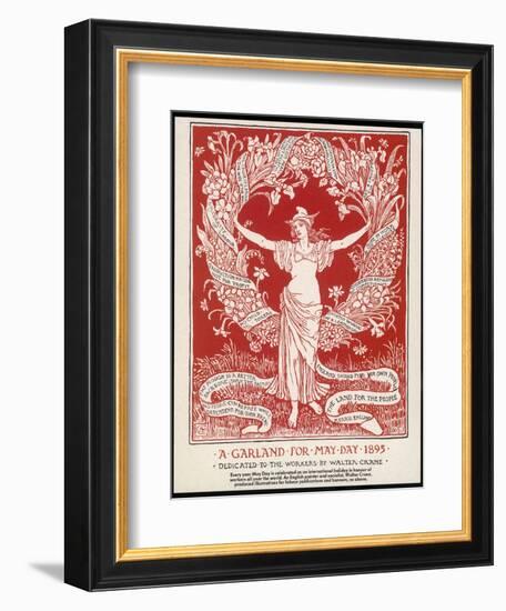 A Garland for May Day, 1895-Walter Crane-Framed Photographic Print