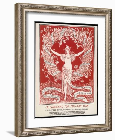 A Garland for May Day, 1895-Walter Crane-Framed Photographic Print