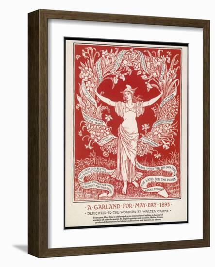 A Garland for May Day, 1895-Walter Crane-Framed Photographic Print