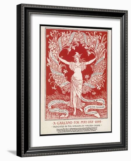 A Garland for May Day, 1895-Walter Crane-Framed Photographic Print