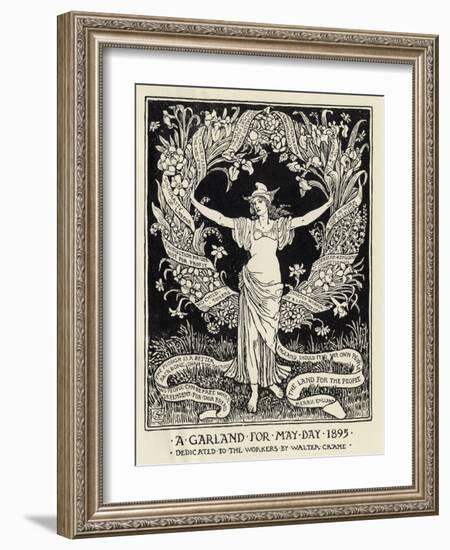 A Garland for May Day, 1895-Walter Crane-Framed Giclee Print