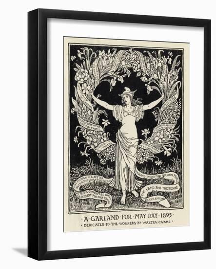 A Garland for May Day, 1895-Walter Crane-Framed Giclee Print