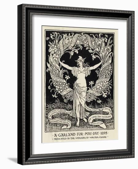 A Garland for May Day, 1895-Walter Crane-Framed Giclee Print