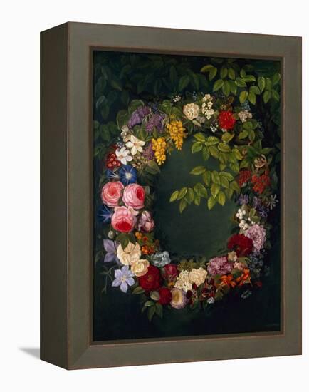 A Garland of Flowers-Johan Laurents Jensen-Framed Premier Image Canvas