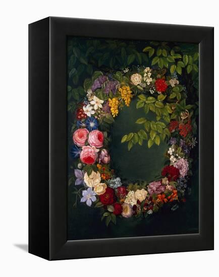 A Garland of Flowers-Johan Laurents Jensen-Framed Premier Image Canvas