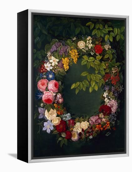 A Garland of Flowers-Johan Laurents Jensen-Framed Premier Image Canvas