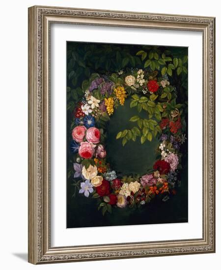 A Garland of Flowers-Johan Laurents Jensen-Framed Giclee Print