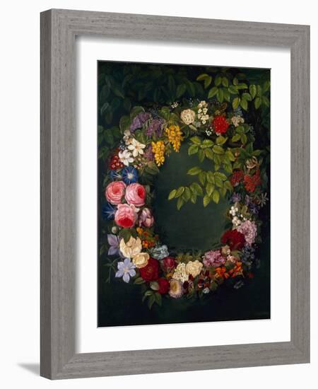 A Garland of Flowers-Johan Laurents Jensen-Framed Giclee Print