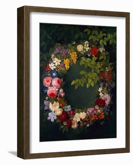 A Garland of Flowers-Johan Laurents Jensen-Framed Giclee Print