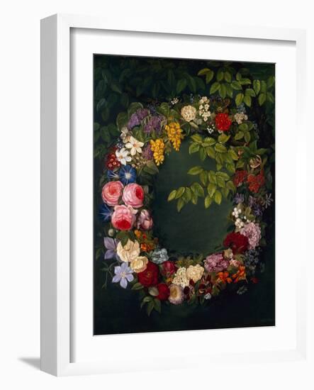 A Garland of Flowers-Johan Laurents Jensen-Framed Giclee Print