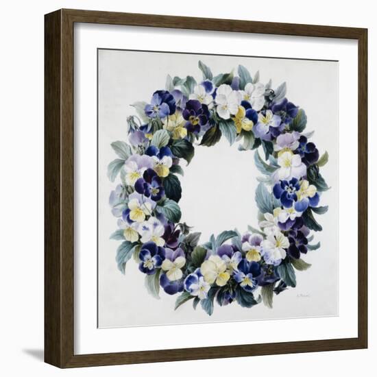 A Garland of Pansies-Antoine Pascal-Framed Giclee Print