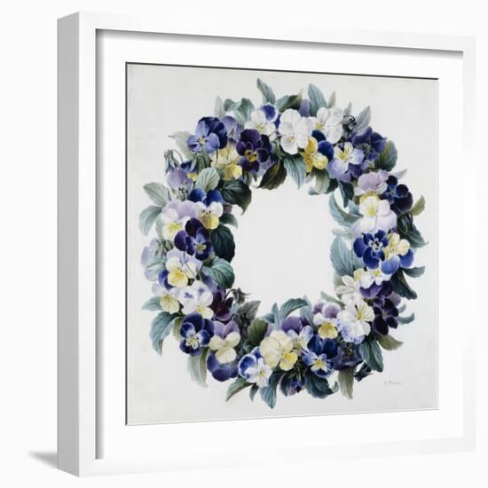 A Garland of Pansies-Antoine Pascal-Framed Giclee Print