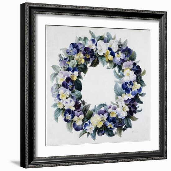 A Garland of Pansies-Antoine Pascal-Framed Giclee Print