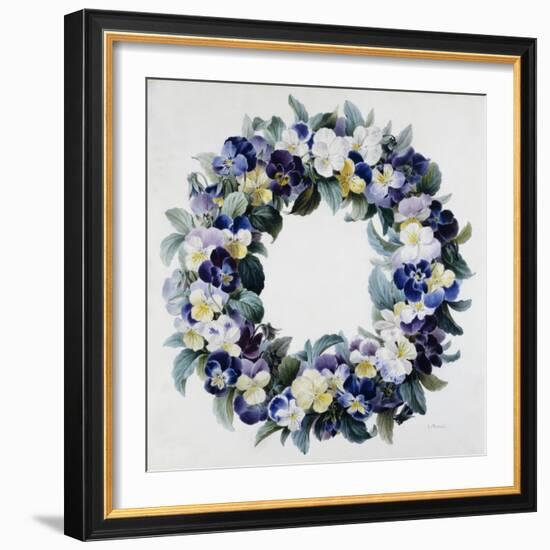 A Garland of Pansies-Antoine Pascal-Framed Giclee Print