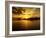 A Gas Giant and Multiple Moons Look Down on a Beautiful Island Sunset-Stocktrek Images-Framed Photographic Print