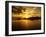 A Gas Giant and Multiple Moons Look Down on a Beautiful Island Sunset-Stocktrek Images-Framed Photographic Print