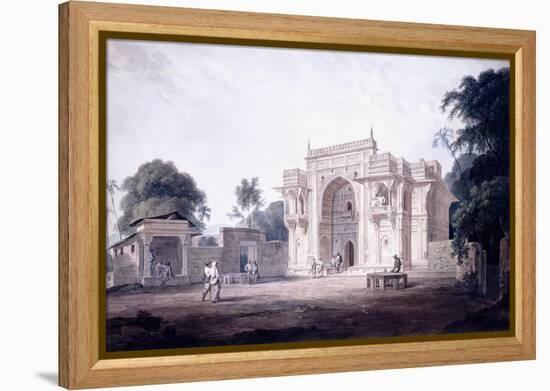 A Gate Leading to a Mosque, Chunargarh, Uttar Pradesh, C. 1789-90 (Pencil and W/C)-Thomas & William Daniell-Framed Premier Image Canvas