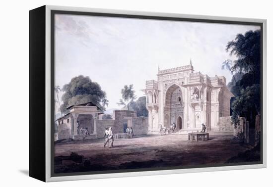 A Gate Leading to a Mosque, Chunargarh, Uttar Pradesh, C. 1789-90 (Pencil and W/C)-Thomas & William Daniell-Framed Premier Image Canvas