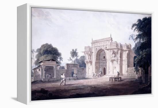 A Gate Leading to a Mosque, Chunargarh, Uttar Pradesh, C. 1789-90 (Pencil and W/C)-Thomas & William Daniell-Framed Premier Image Canvas