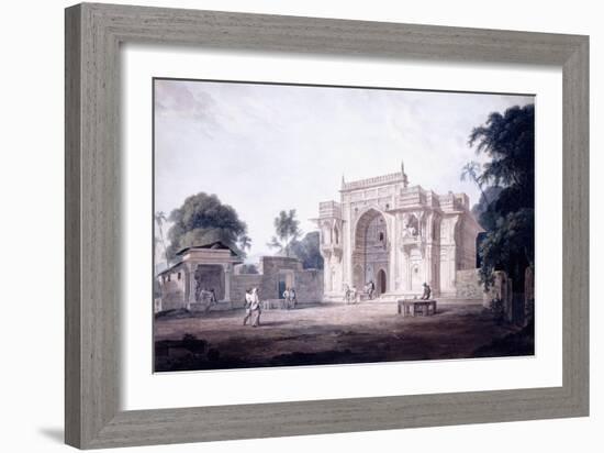 A Gate Leading to a Mosque, Chunargarh, Uttar Pradesh, C. 1789-90 (Pencil and W/C)-Thomas & William Daniell-Framed Giclee Print