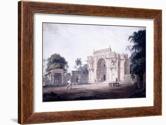 A Gate Leading to a Mosque, Chunargarh, Uttar Pradesh, C. 1789-90 (Pencil and W/C)-Thomas & William Daniell-Framed Giclee Print