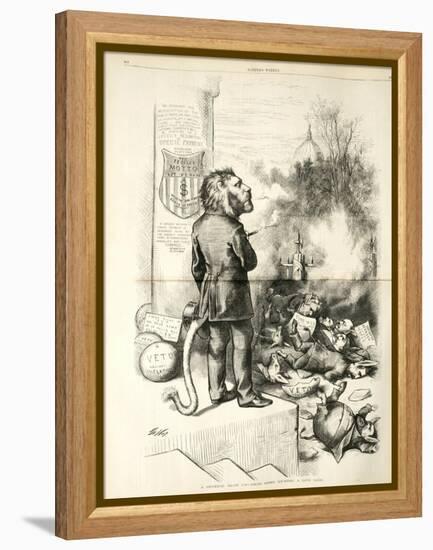 A General Blow Up - Dead Asses Kicking a Live Lion, 1874-Thomas Nast-Framed Premier Image Canvas