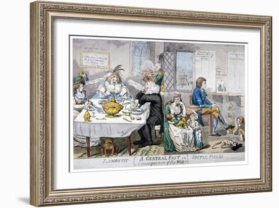 A General Fast in Consequence of the War!!, 1794-Isaac Cruikshank-Framed Giclee Print